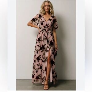Baltic Born Pink Floral Maxi Dress